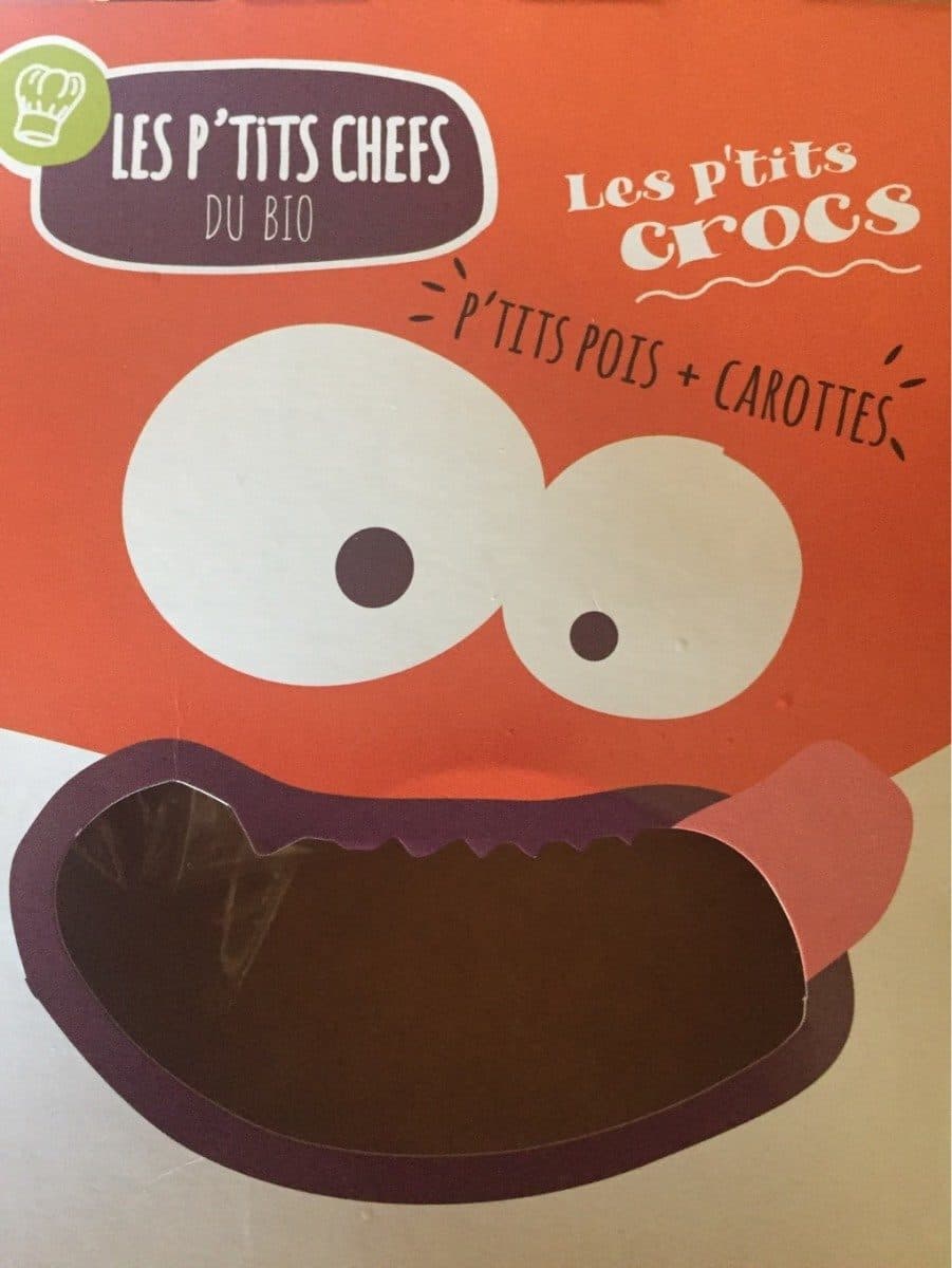 Open Food Facts Les p'tits crocs p'tits pois + carottes packshot