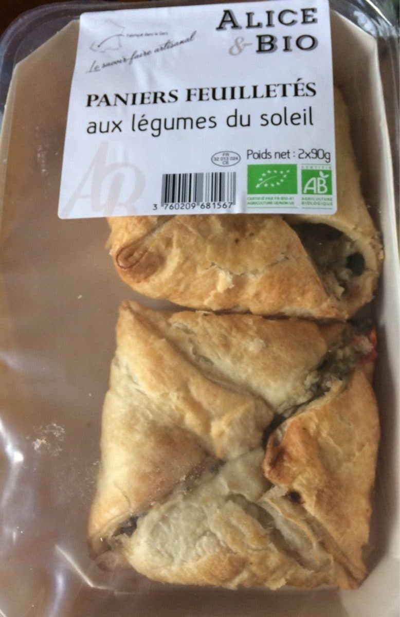 Open Food Facts Paniers feuilletés aux légumes du soleil packshot