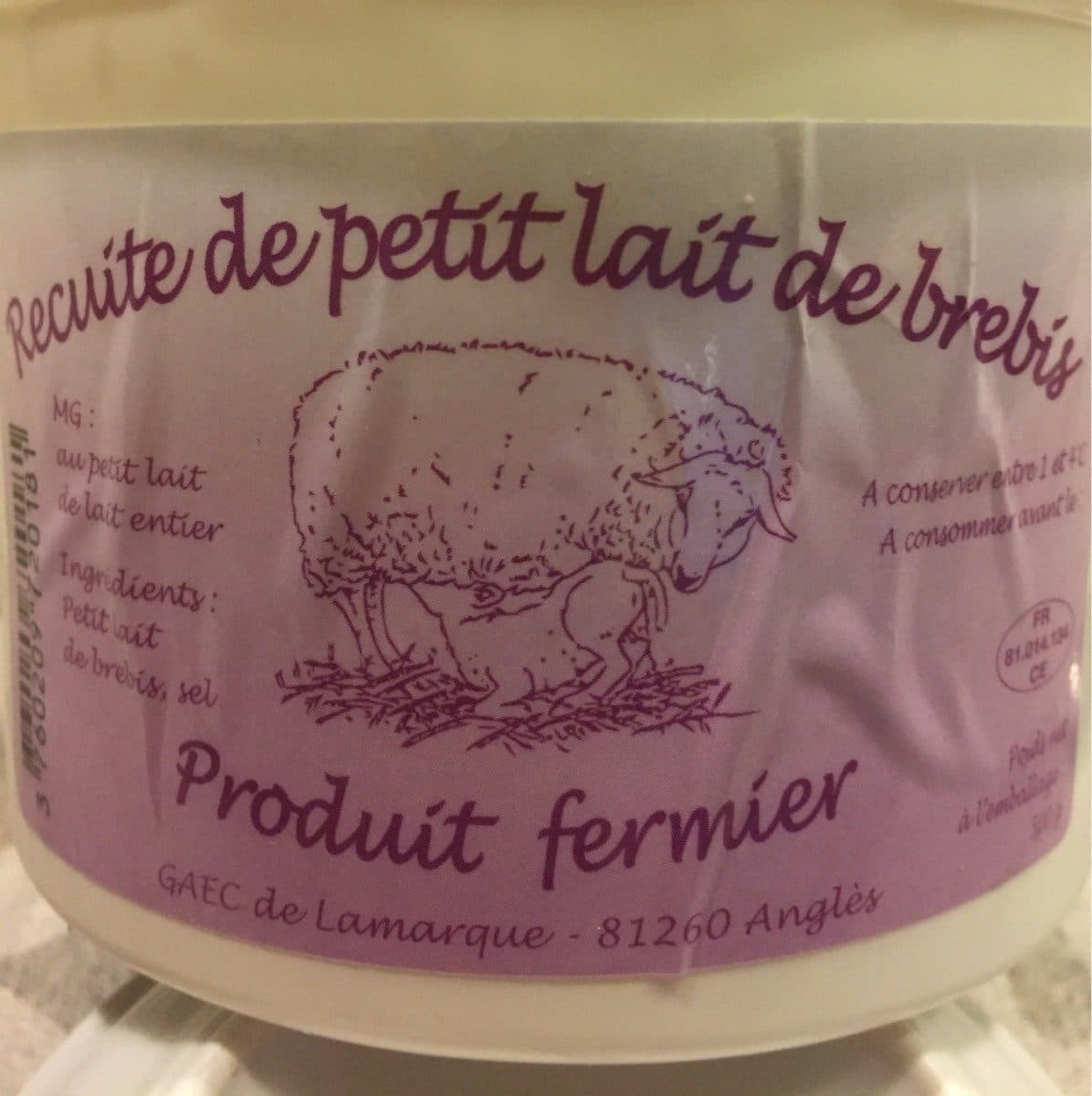 Open Food Facts Recuite de petit lait de brebis packshot