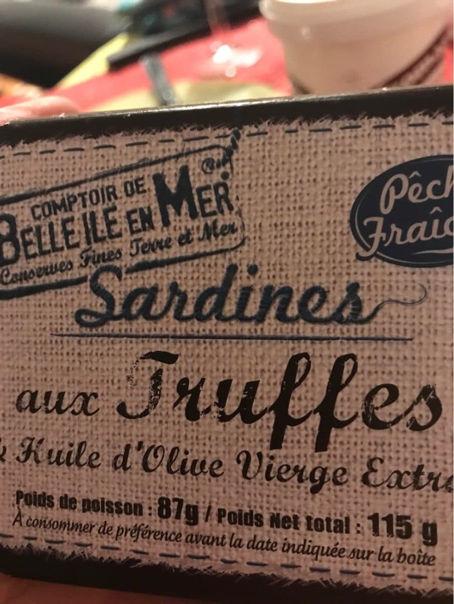 Open Food Facts Sardines au truffes noires, 115g packshot