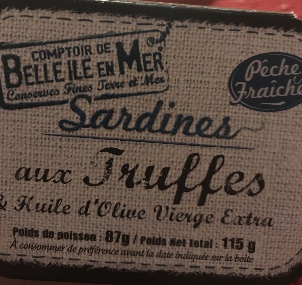 Open Food Facts Sardines au truffes noires, 115g packshot