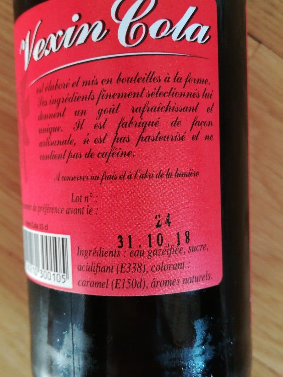 Open Food Facts Vexin cola packshot