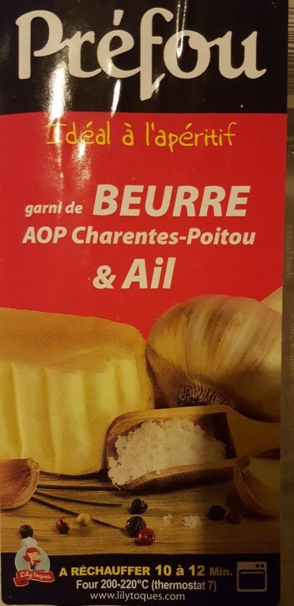 Open Food Facts Préfou garni de beurre APP Charente-Poitou & ail packshot