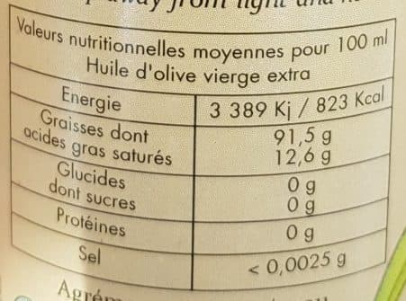 Open Food Facts Huile d'olive vierge extra AOP huile d'olive Corse packshot