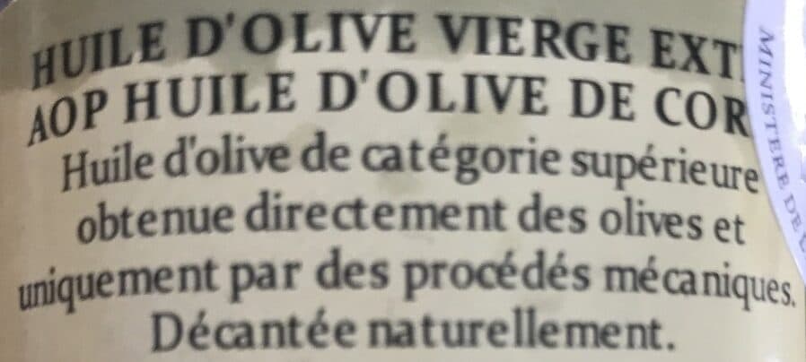N/C Huile d'olive vierge extra de Corse packshot