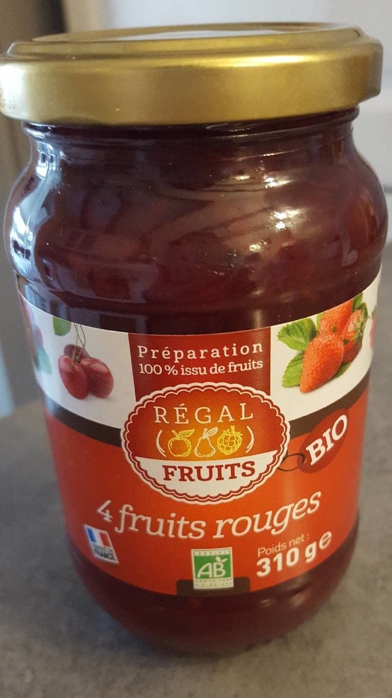 RÉGAL FRUITS 4 fruits rouges bio packshot