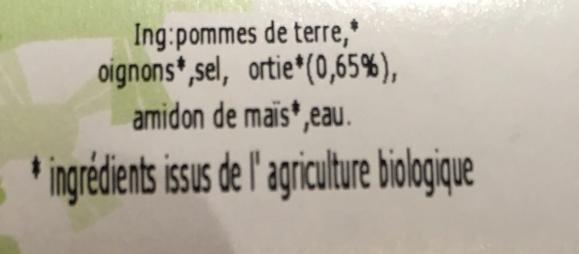 Deli'Soupes Soupe fine à l'ortie packshot