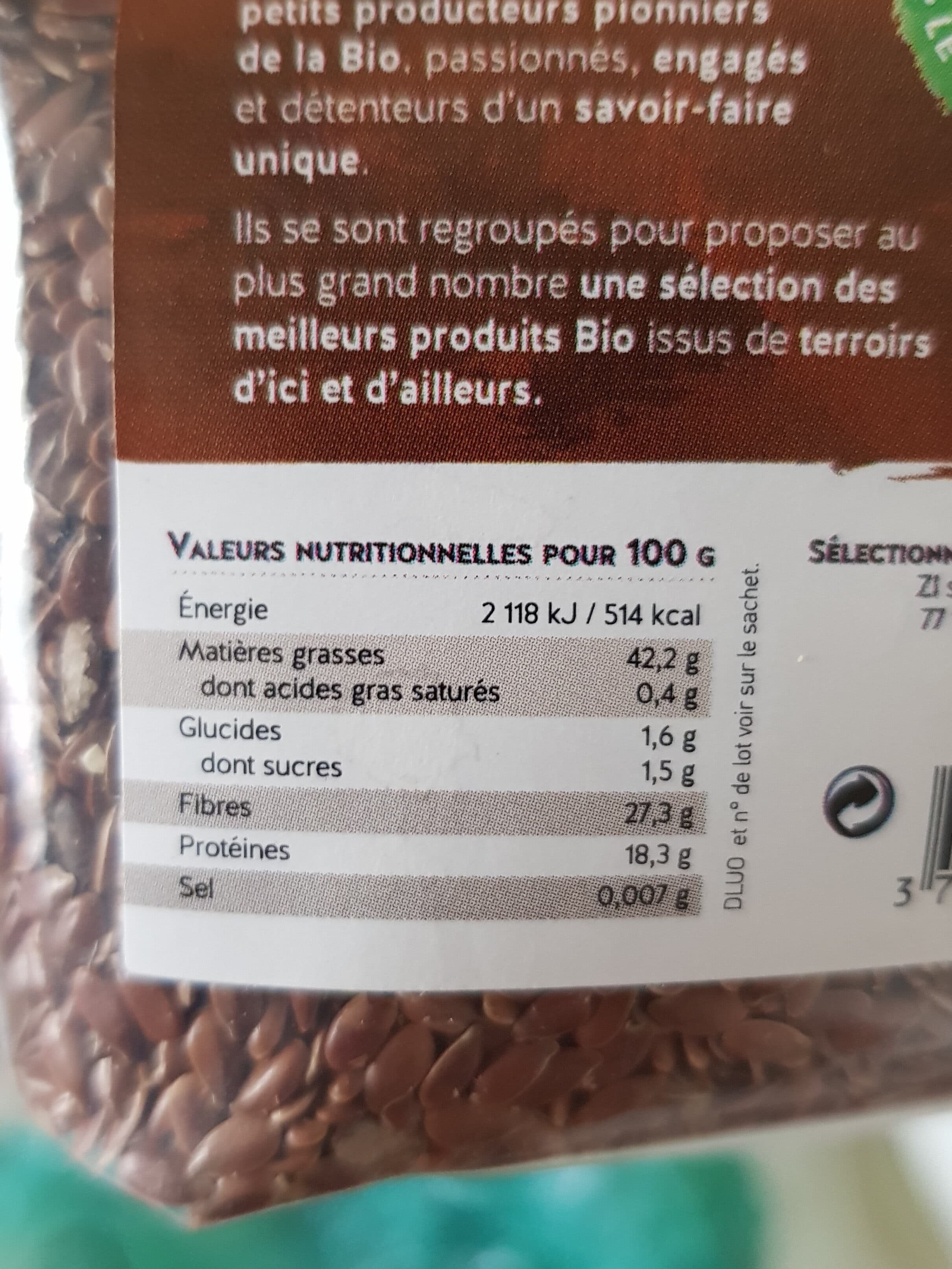 bio par nature Graines de lin brun bio packshot