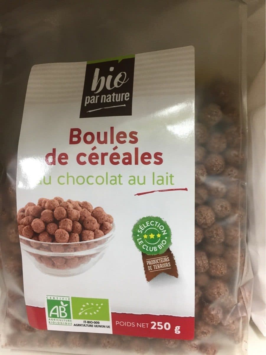 bio par nature Boules de céréales au chocolat au lait bio packshot