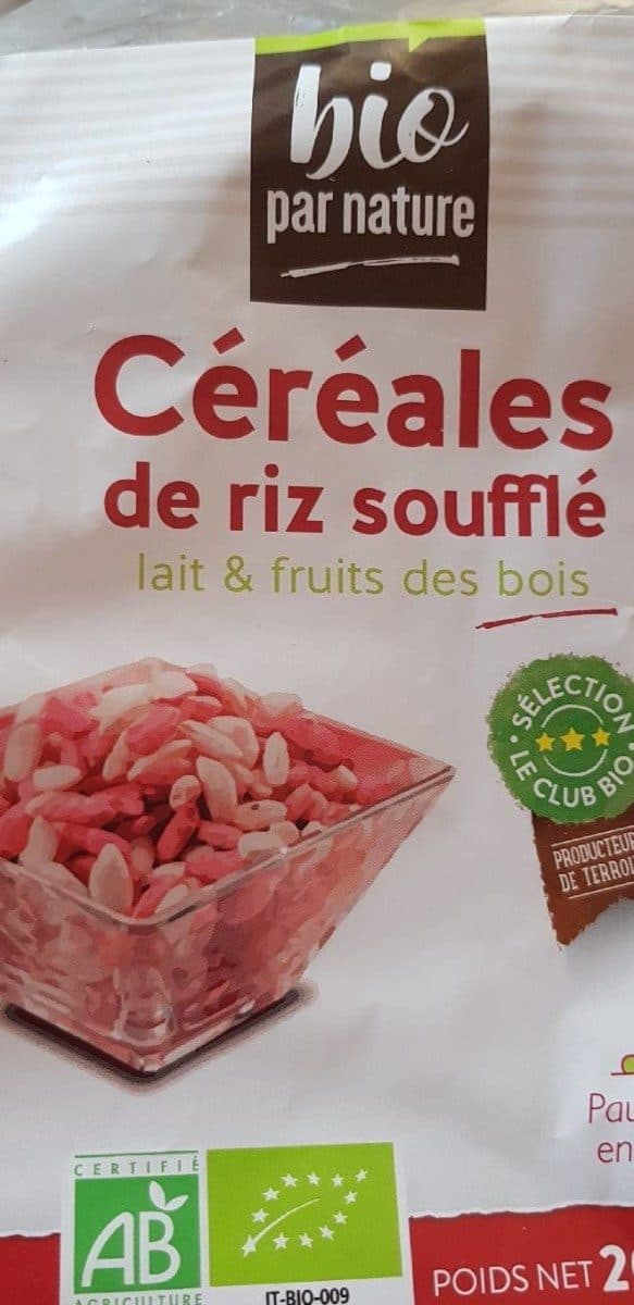 bio par nature Riz soufflé avec enrobage lait et fruits des bois packshot