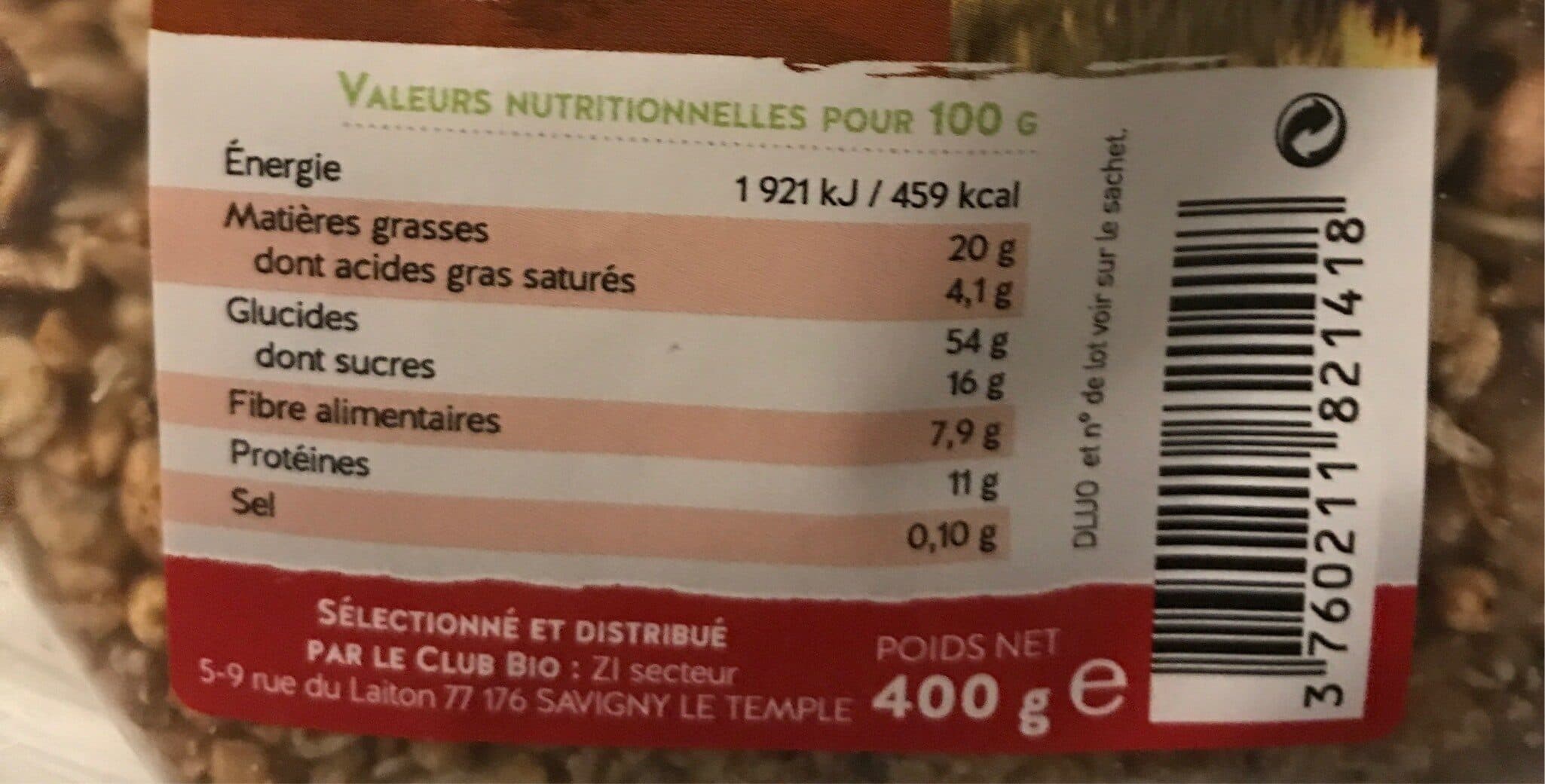 bio par nature Granola fruits à coque packshot
