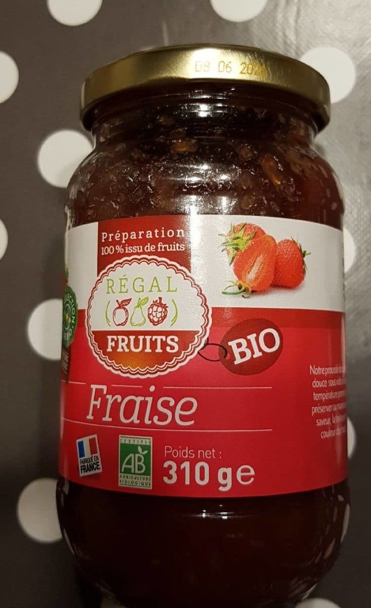 Régal Fruits Préparation bio fraise packshot