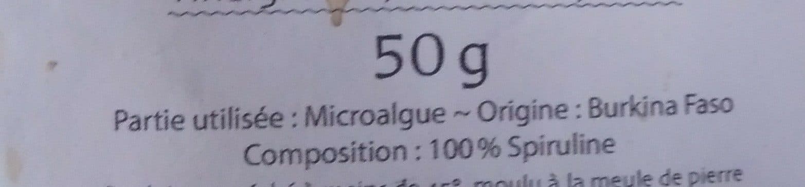 Sol semilla Spiruline Crue En Poudre 50G Sol Semilla packshot