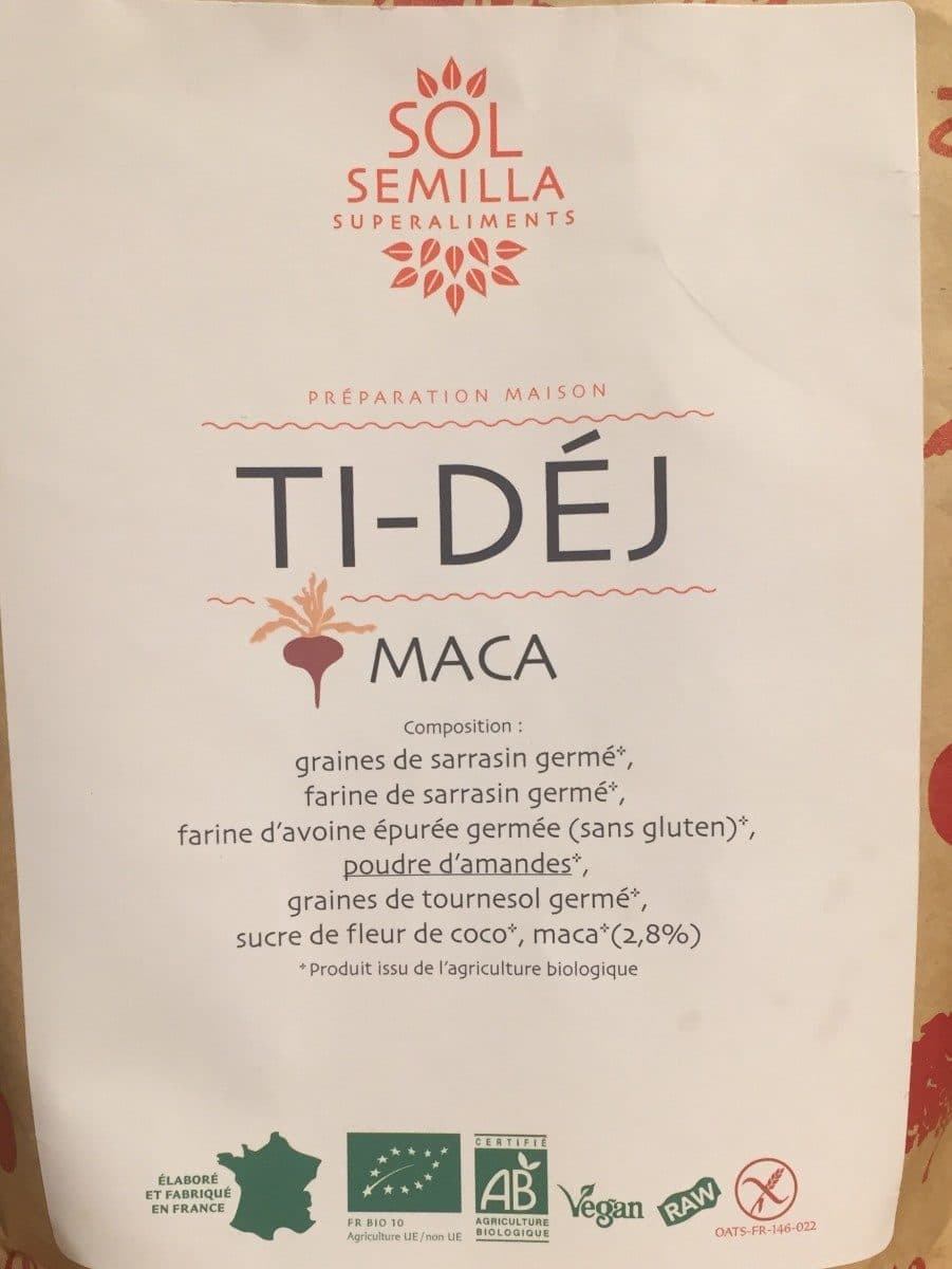 Sol semilla Ti Déj Maca Bio - 350 G - Sol Semilla packshot