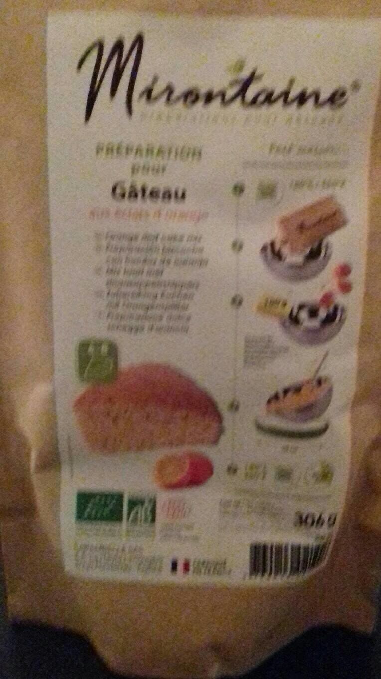 mirontaine préparation pour gâteau aux éclats d'orange packshot