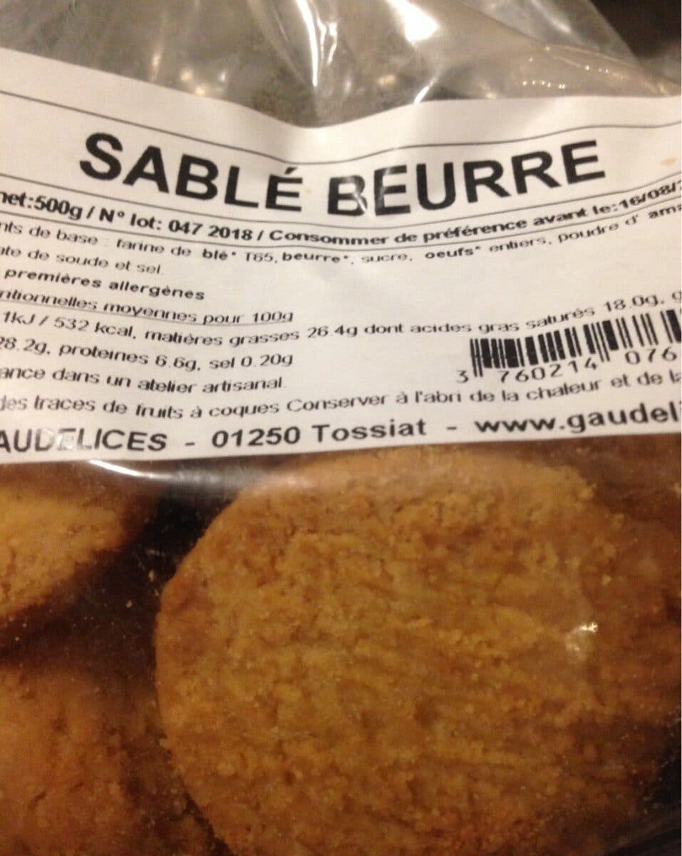 Les Gaudélices Sablé beurre packshot