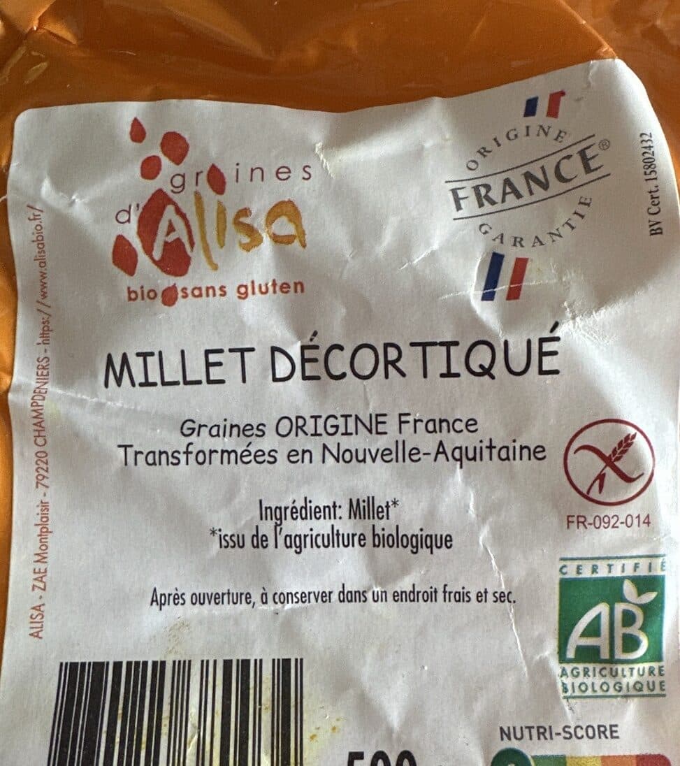 Graines d'Alisa Millet décortiqué packshot