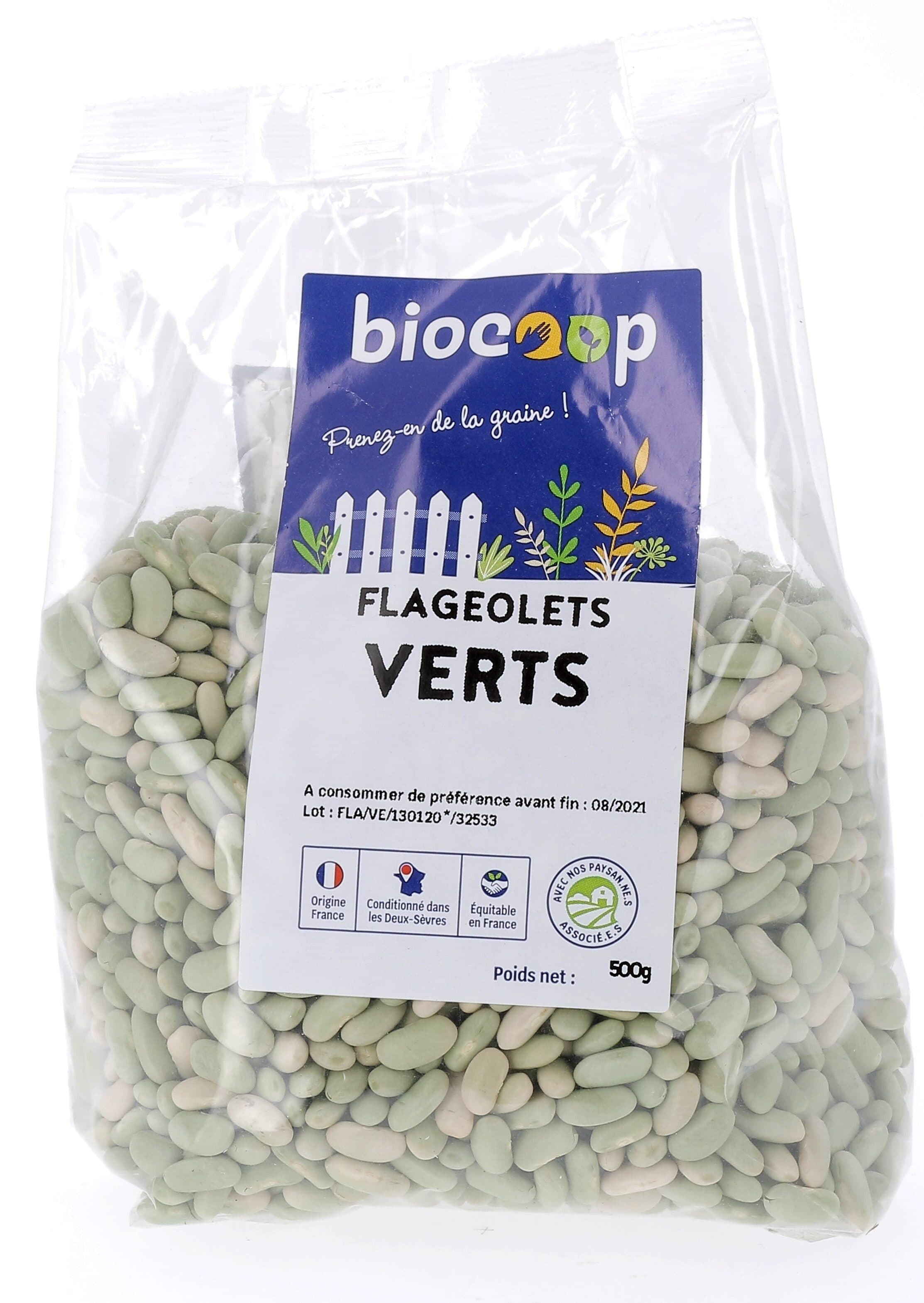 Biocoop Flageolets verts France packshot
