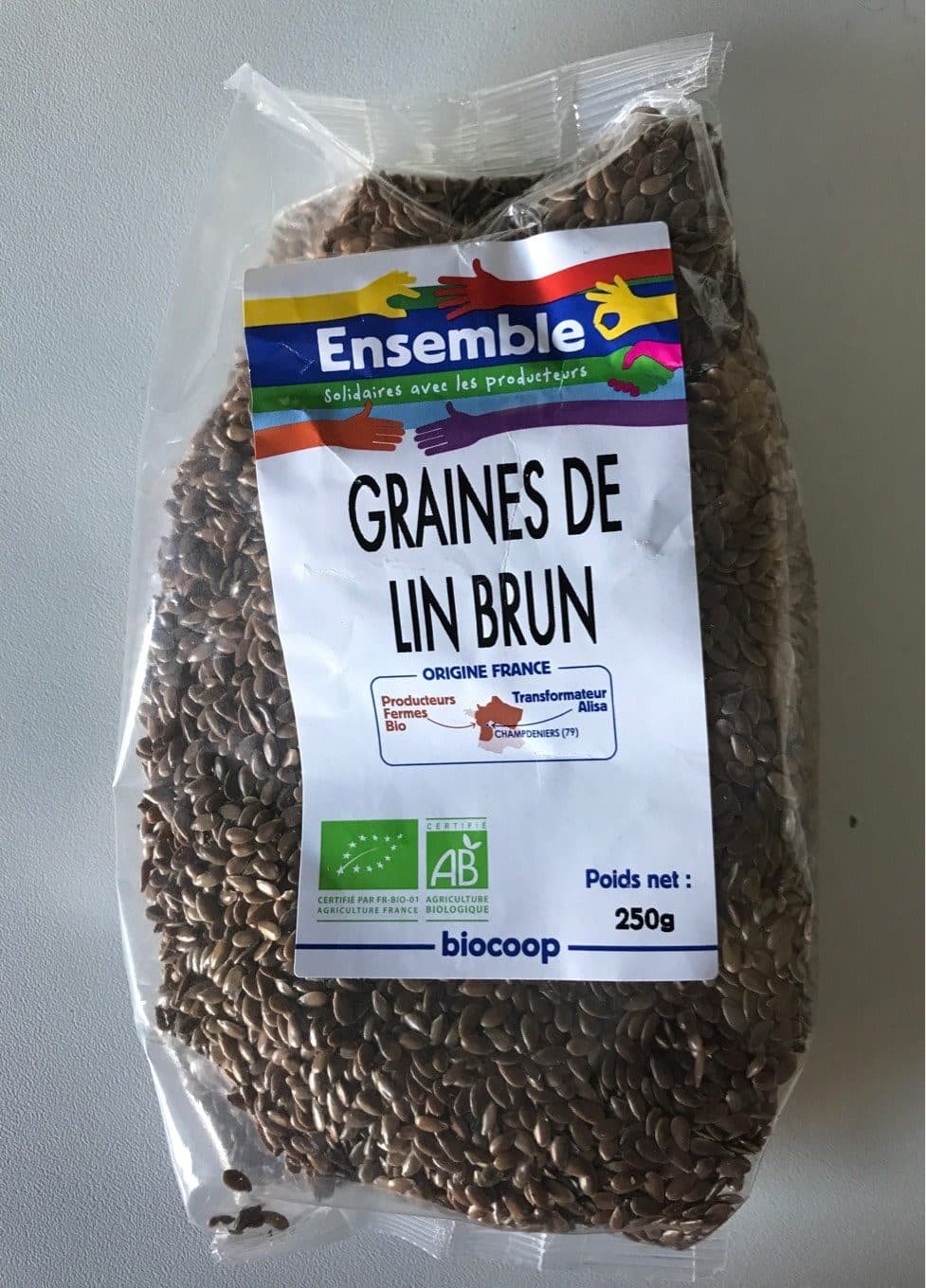 Ensemble Graines de lin brun bio packshot