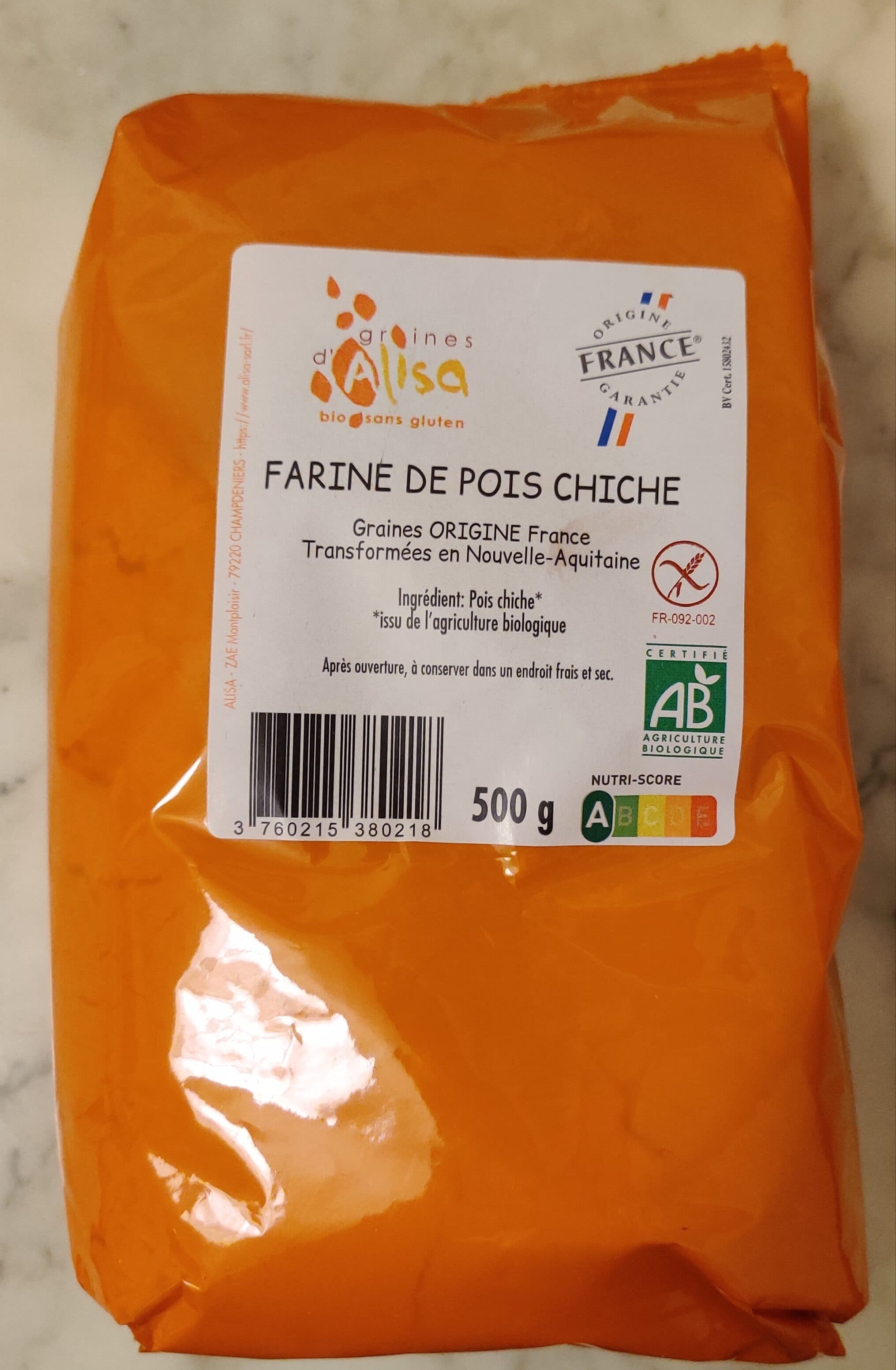 Graines d'Alisa Farine De Pois Chiche packshot