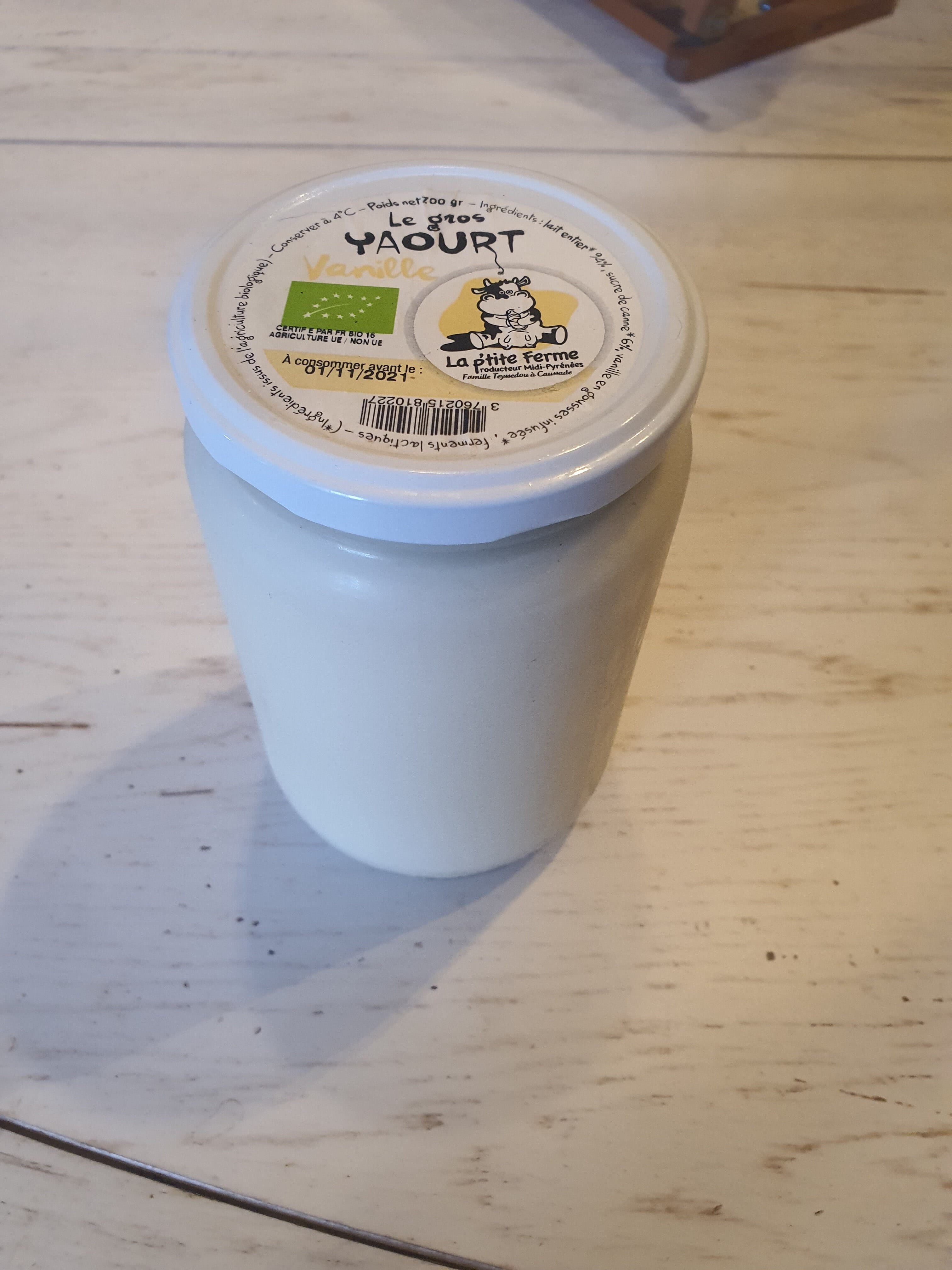 la p'tite ferme Le gros yaourt vanille packshot