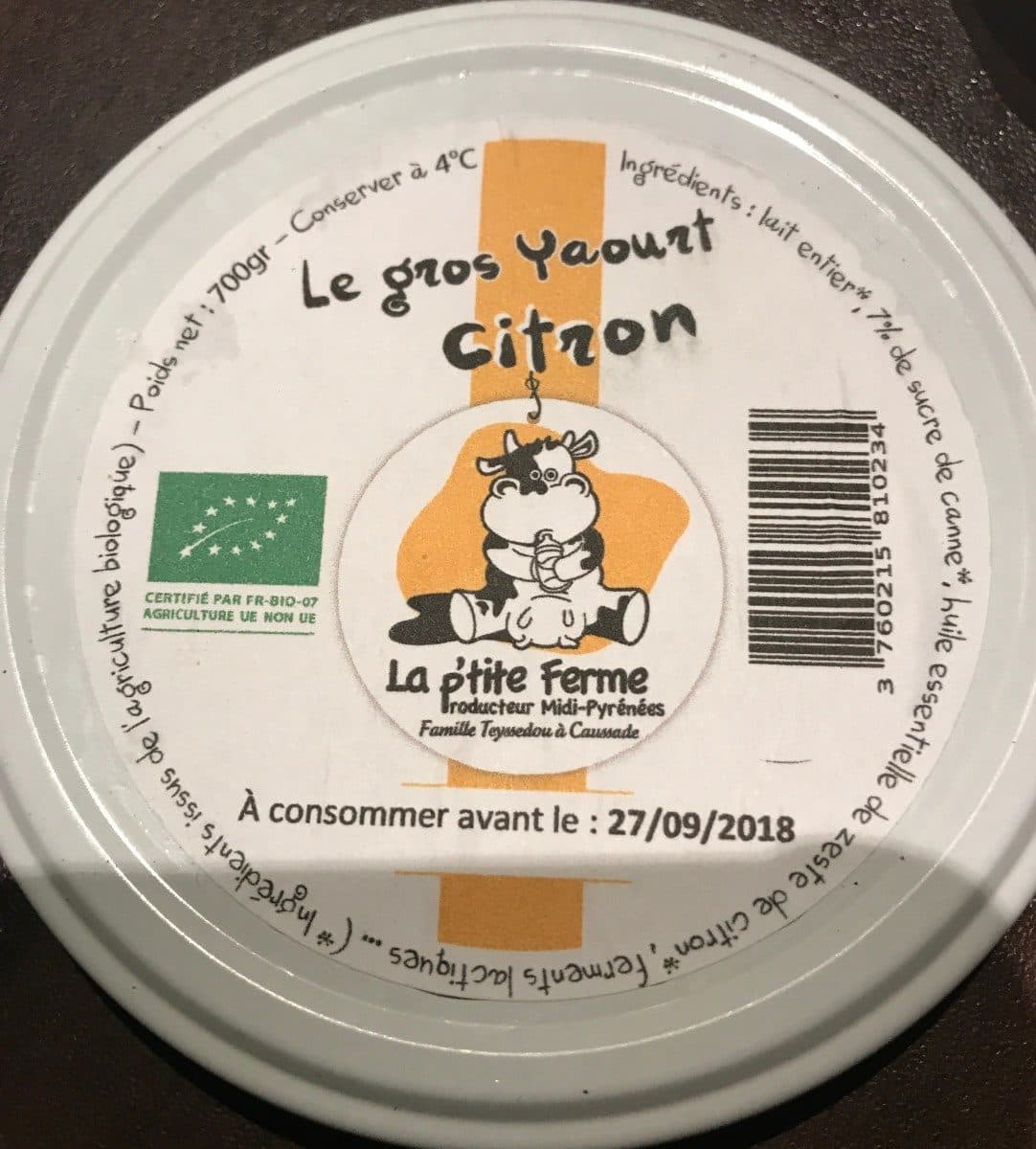 Open Food Facts Le gros yaourt citron packshot
