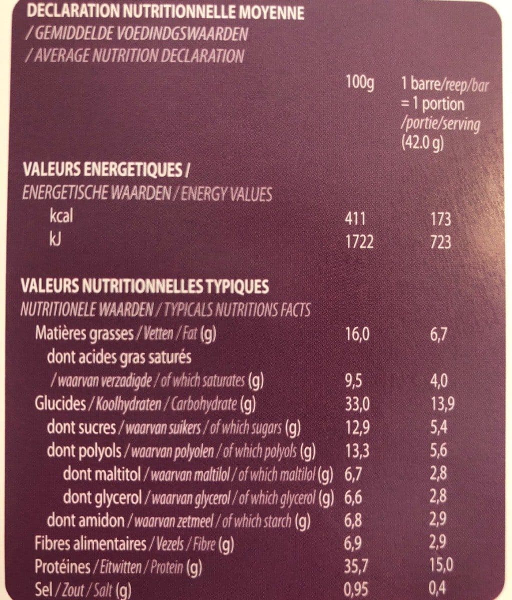 Open Food Facts Barre arome chocolat arachide packshot