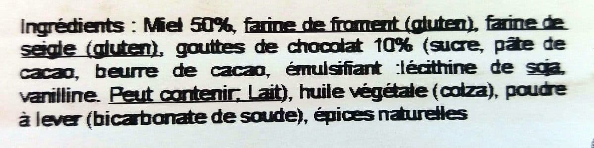 Délices de la Ruche Pain d'épices chocolat packshot