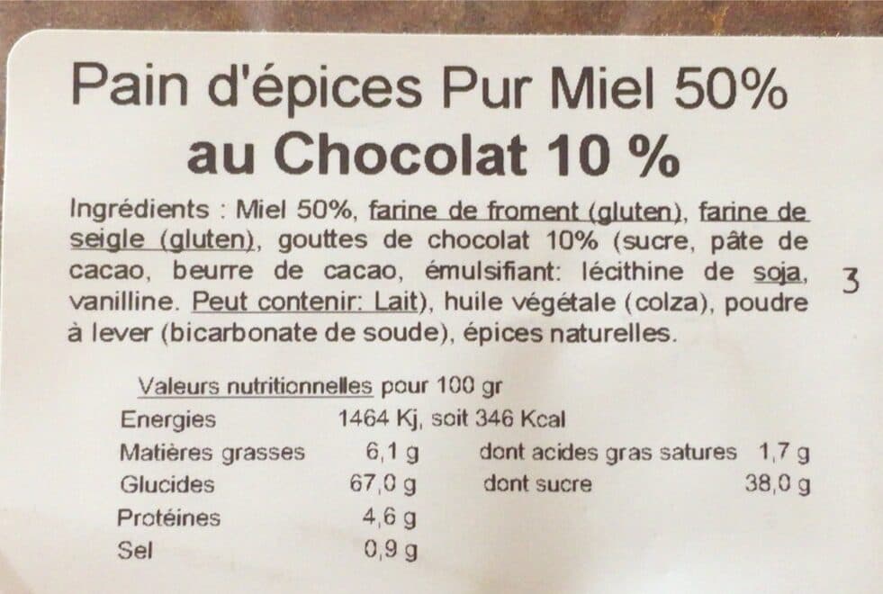 Délices de la Ruche Pain d'épices chocolat packshot