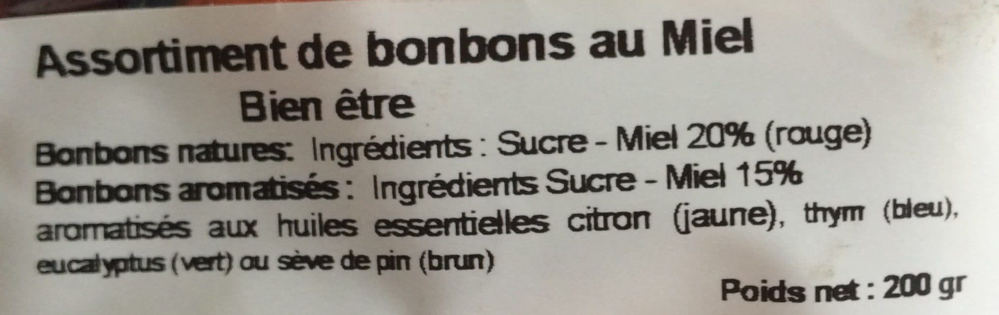 Open Food Facts Bonbons Miel Assortiment packshot