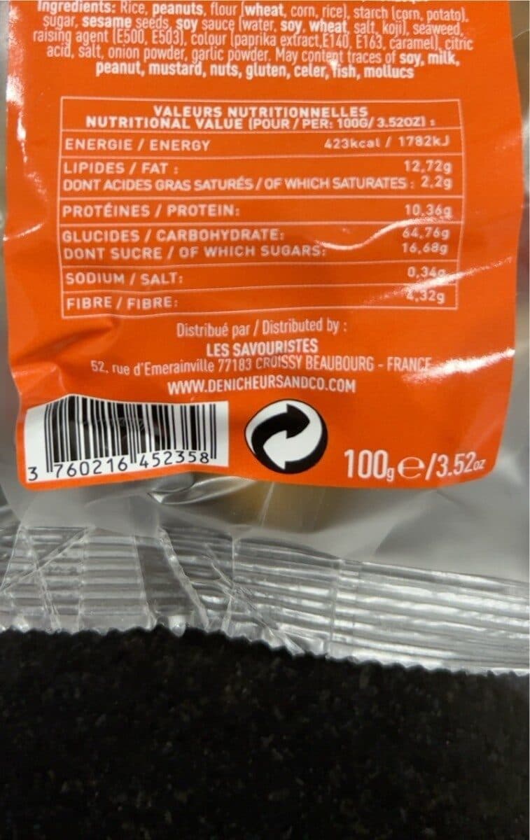Open Food Facts Crackers japonais Dénicheurs&Corinne packshot