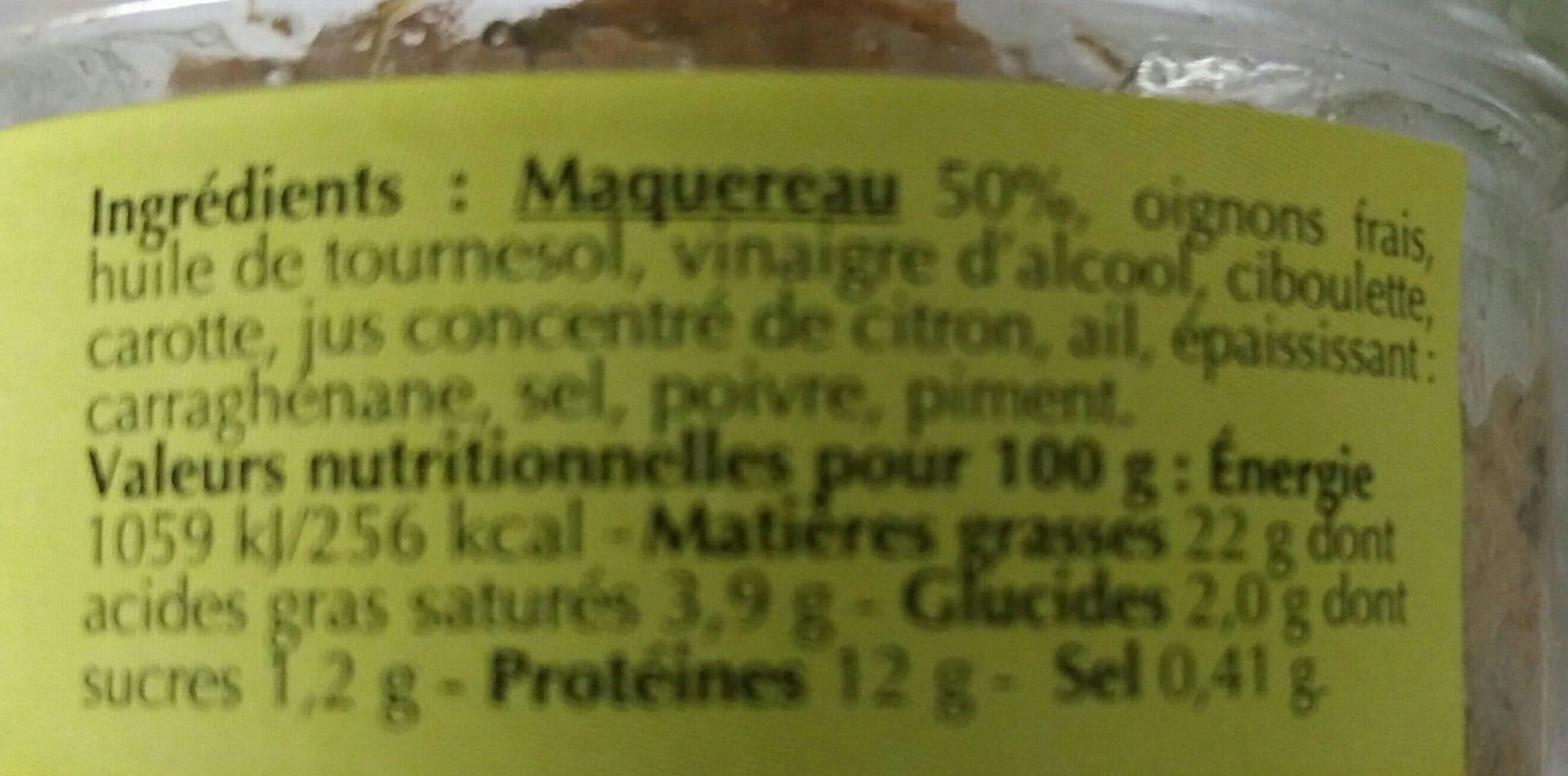 Open Food Facts Rillettes de maquereaux à la Créole packshot
