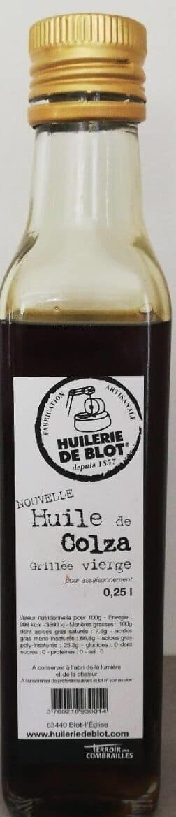 Huilerie de Blot Huile de colza vierge packshot