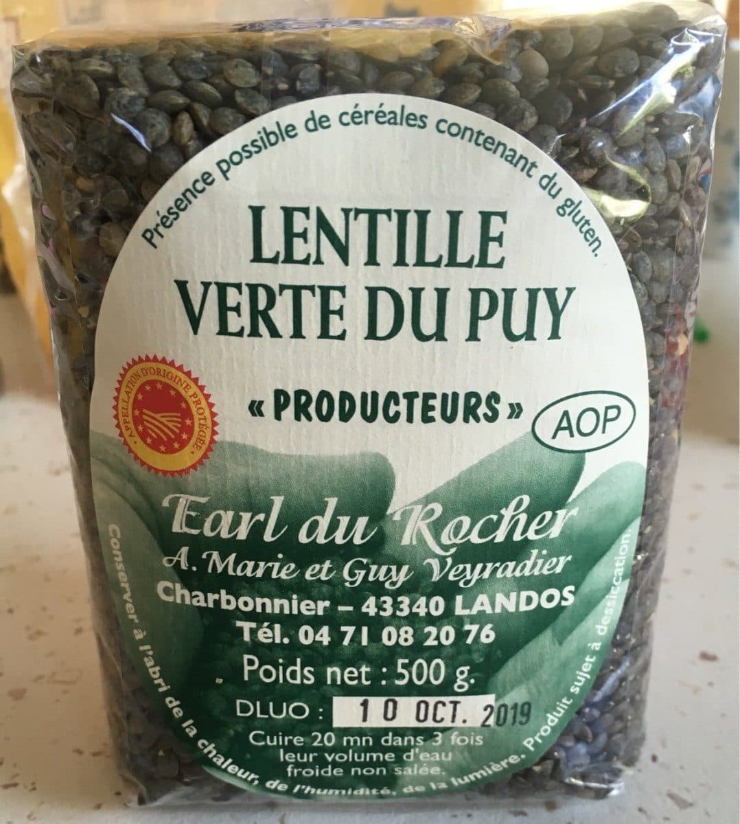 Earl du Rocher Lentille verte du Puy packshot