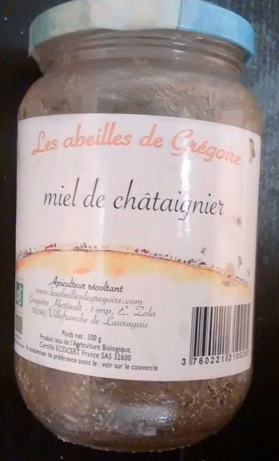 Les Abeilles de Grégoire Miel de Châtaignier packshot