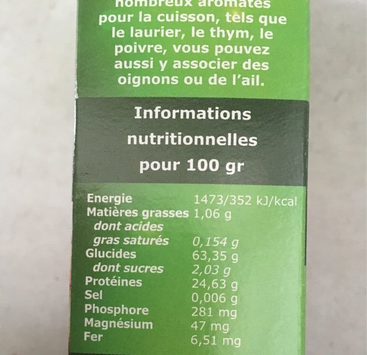 Jolie Campagne Lentilles vertes packshot