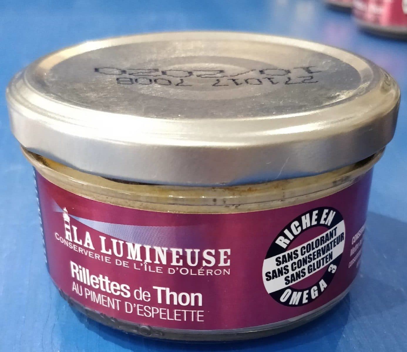 La Lumineuse Rillettes de Thon au Piment d'Espelette packshot