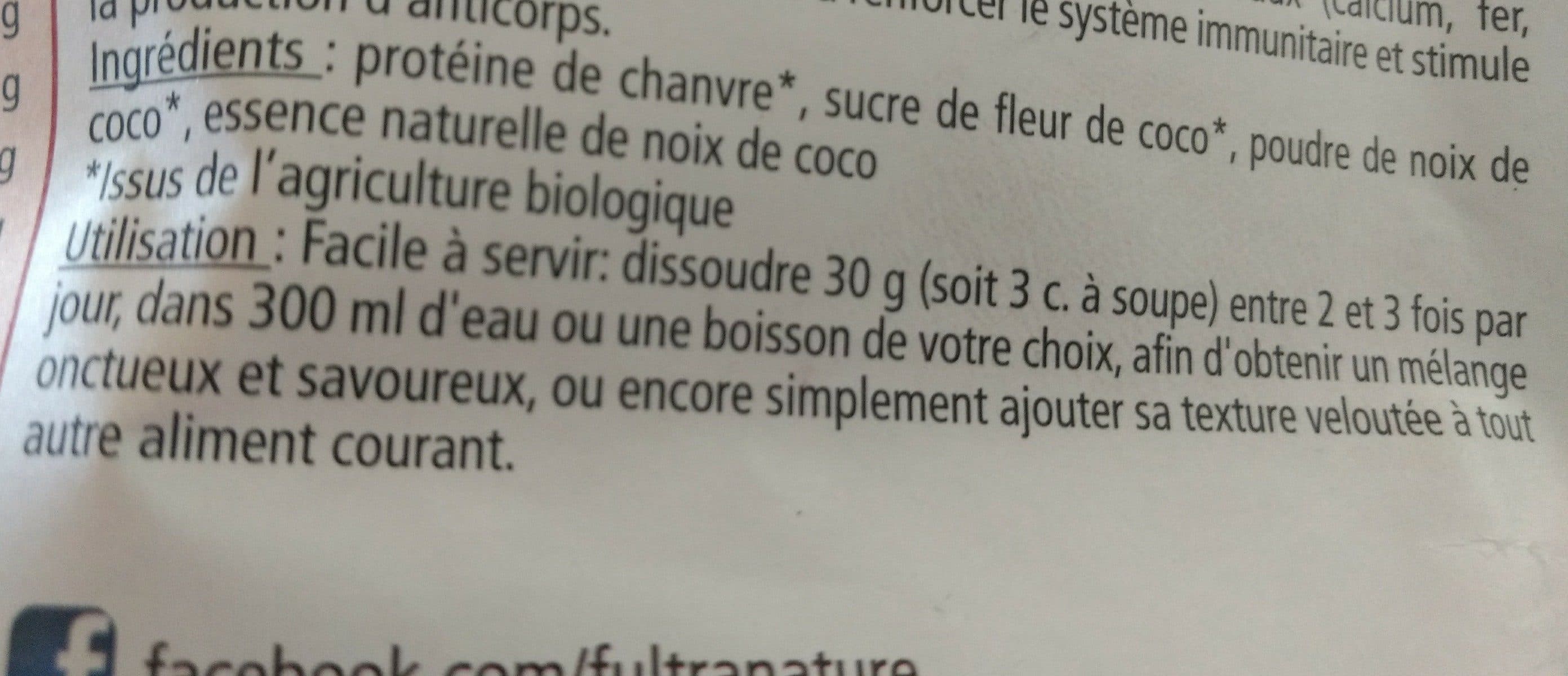 Open Food Facts Proteine de chanvre packshot