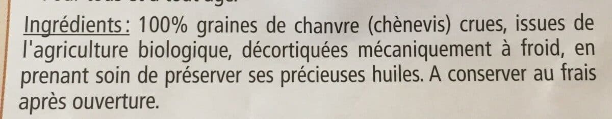 Open Food Facts Graines de chanvre decortiquees packshot