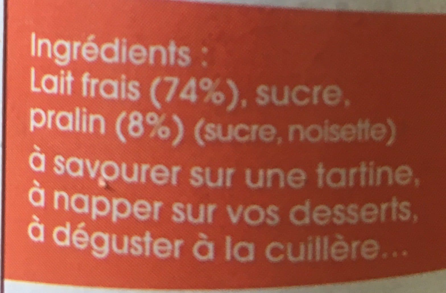 La Ferme de l'Isle La confiture de lait normande éclats de pralin packshot