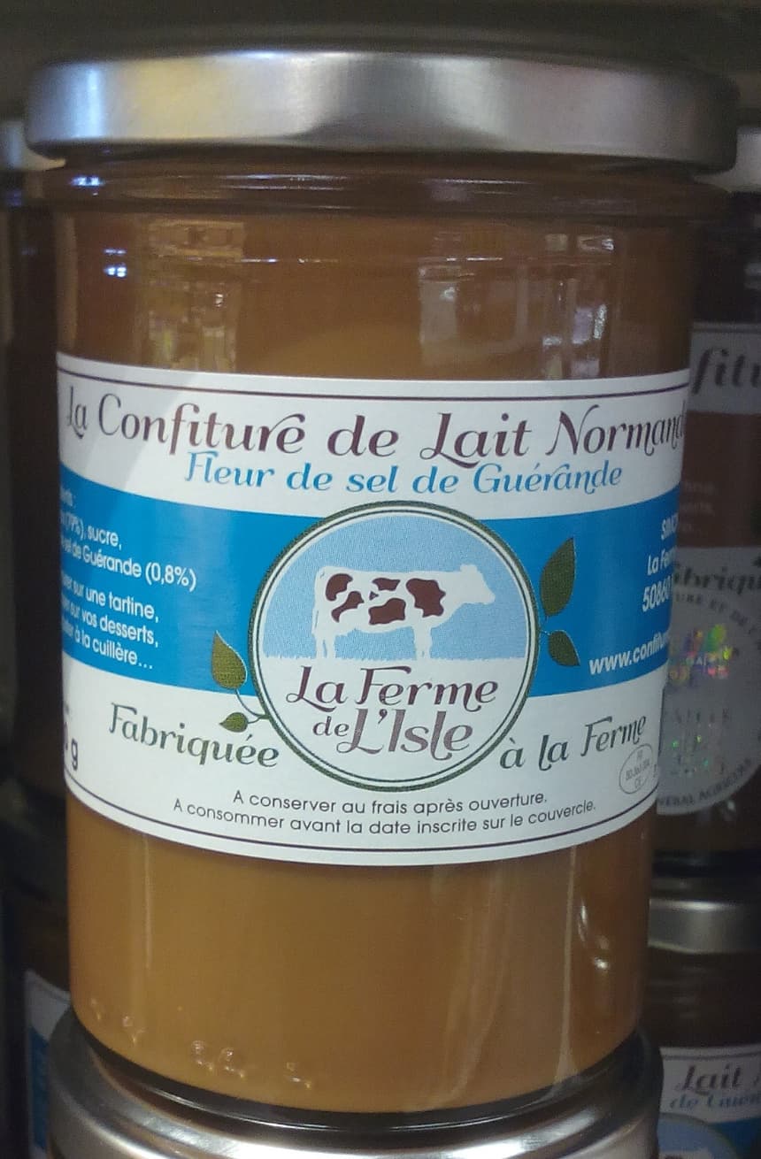 La Ferme de L'Isle La Confiture de Lait Normande Fleur de Sel de Guérande packshot