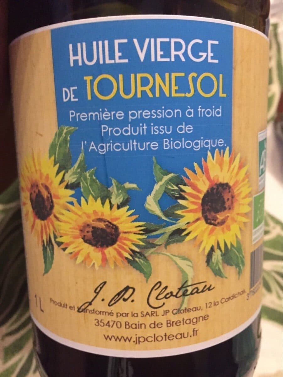 J.P Cloteau Huile vierge de tournesol packshot