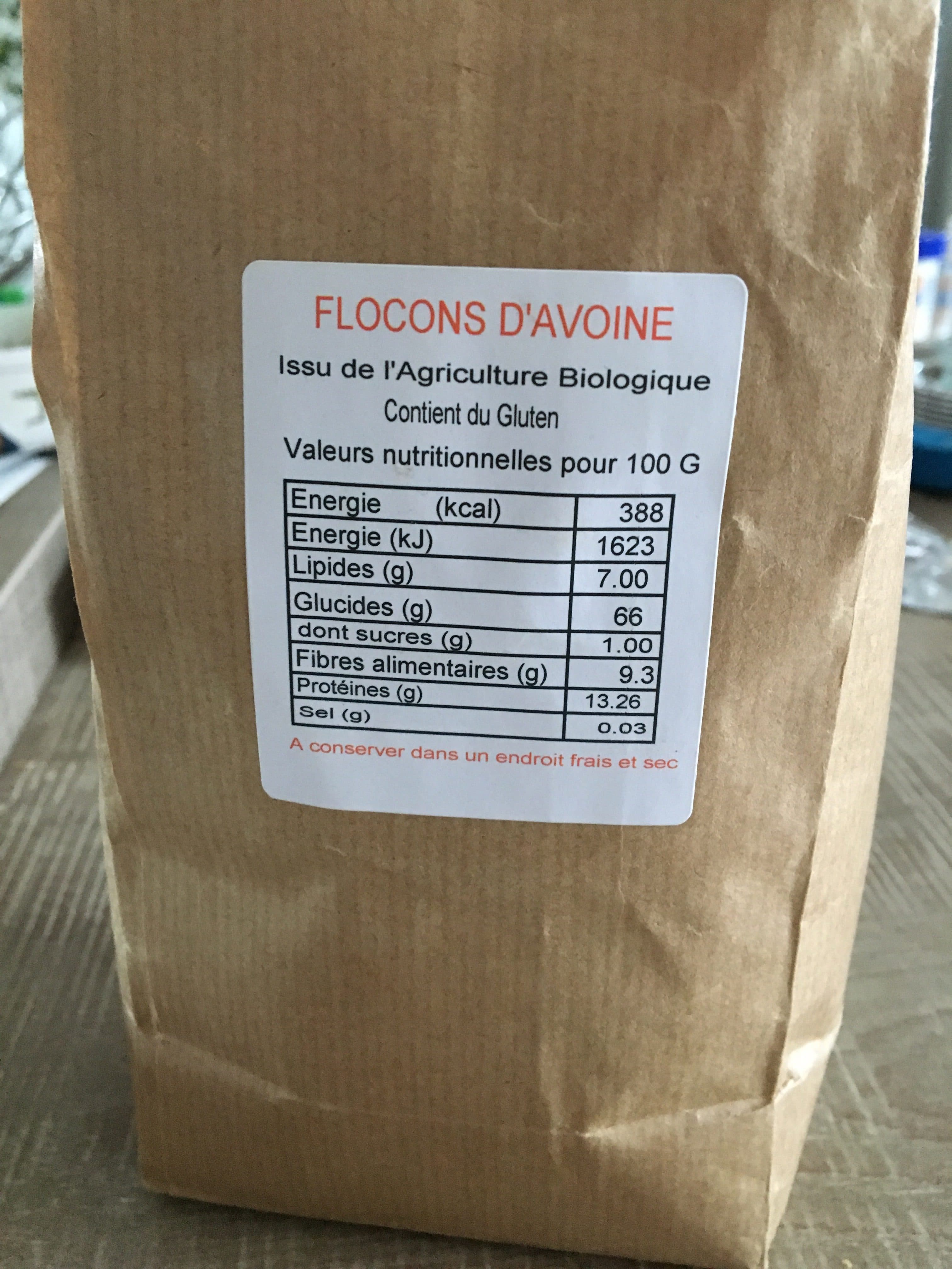 J.P CLOTEAU Flocons d’avoine bio packshot