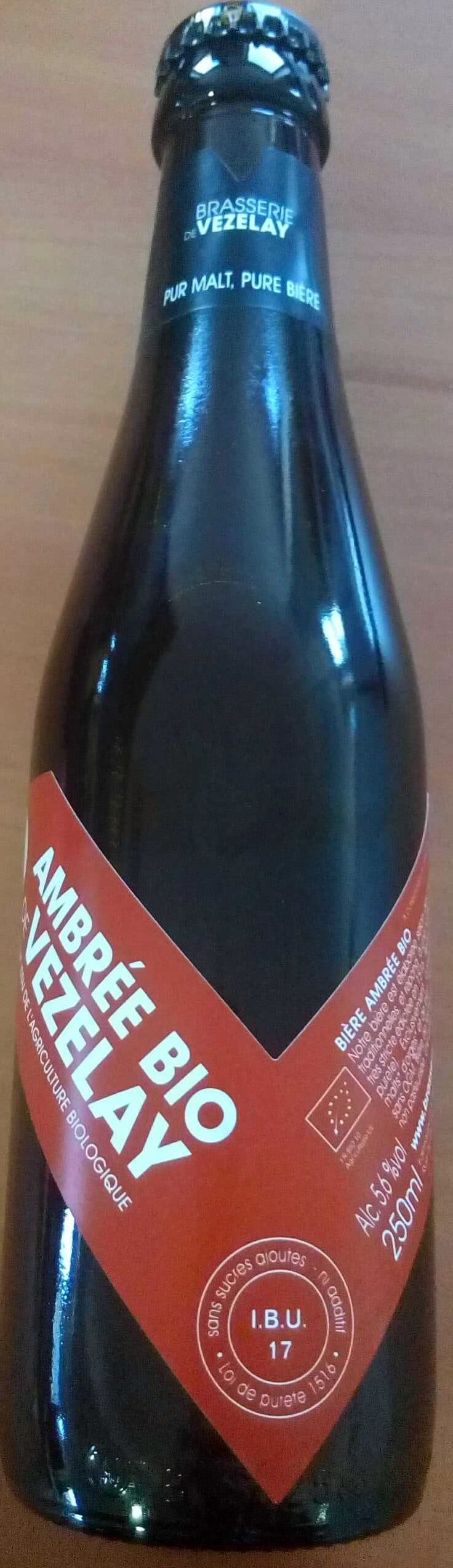 Brasserie de Vézelay Ambrée Bio packshot