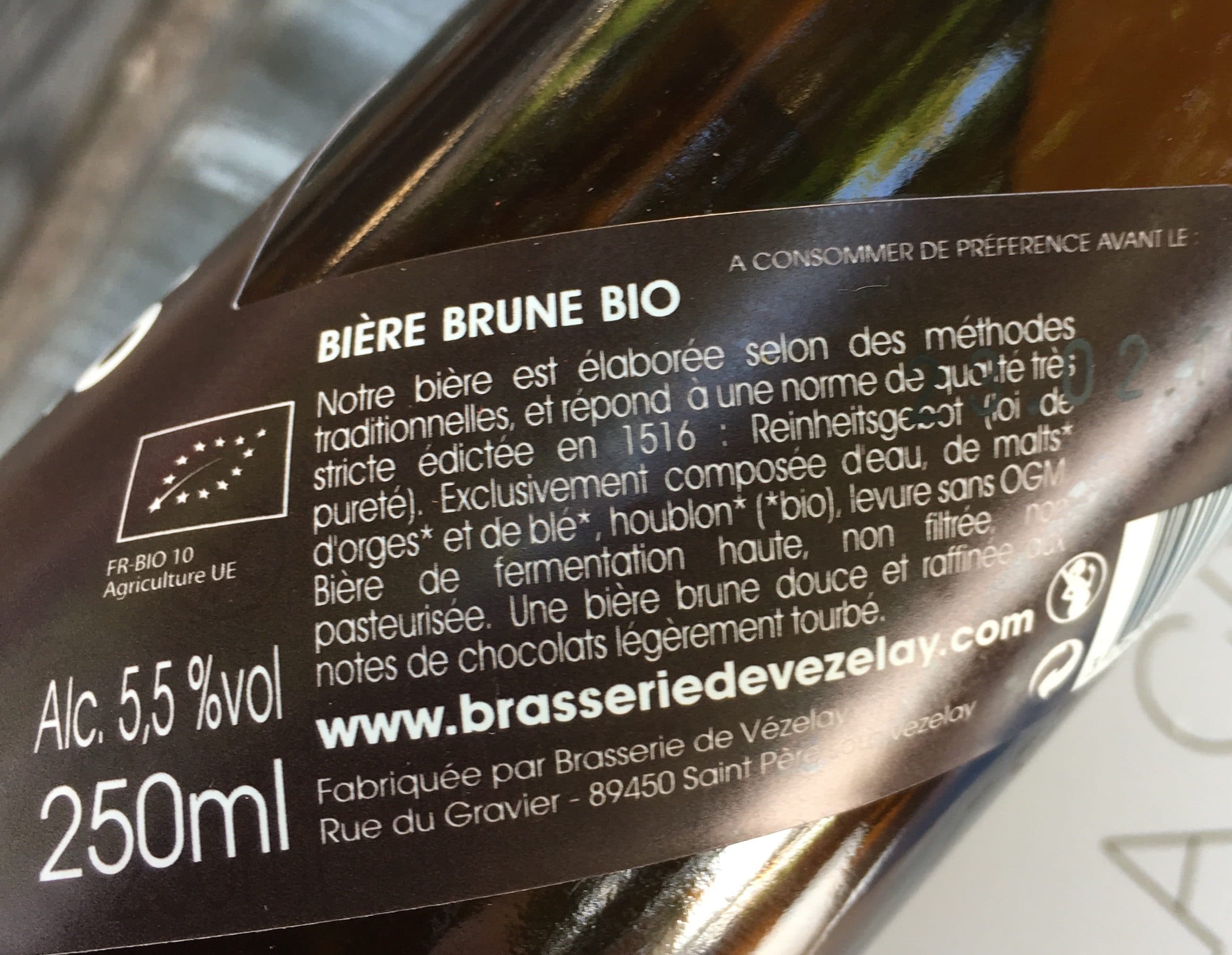 Brasserie de vezelay Biere Brune 25CL Brasserie De Vezelay packshot