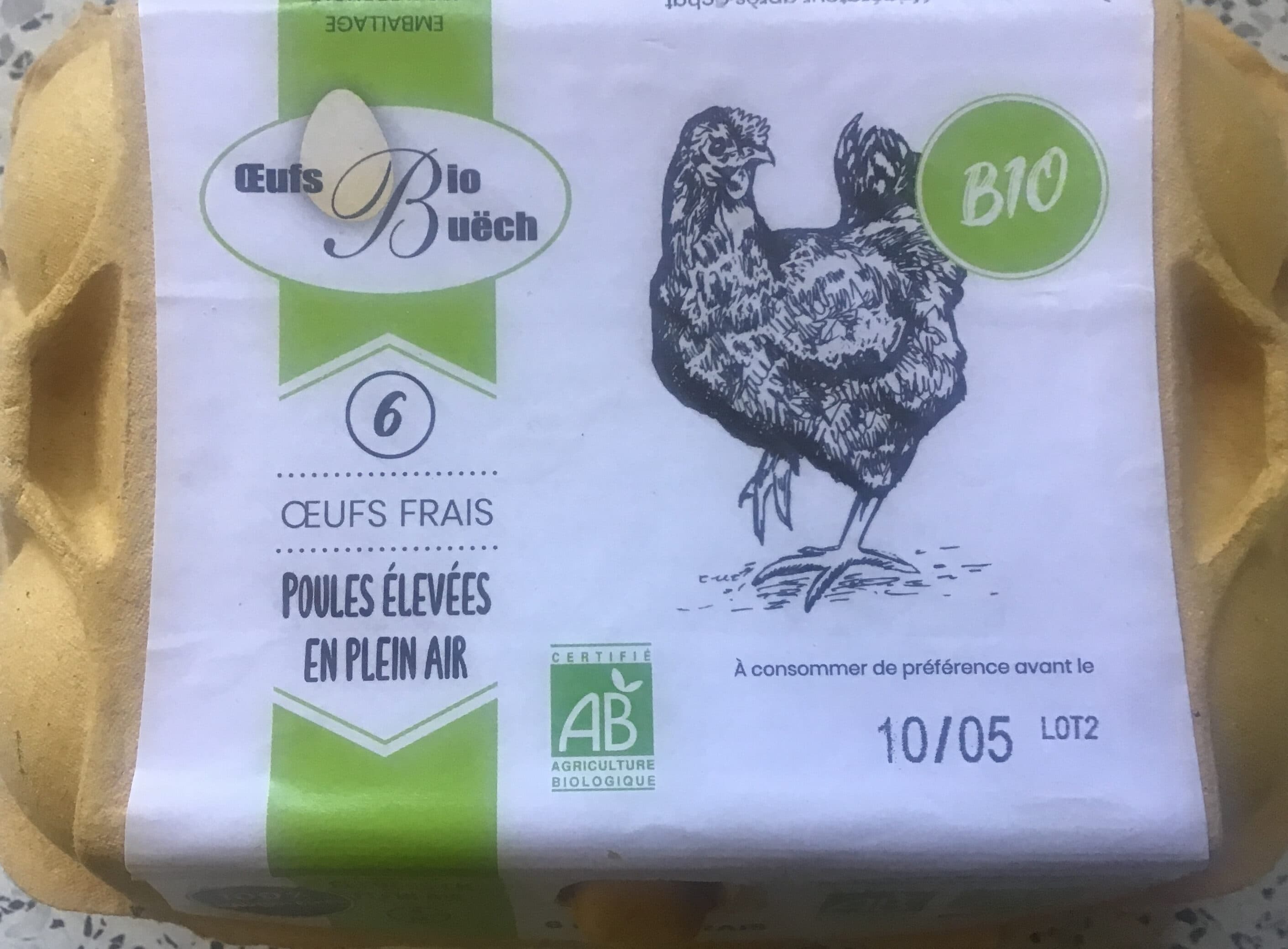 Oeufs Bio Buëch Oeufs frais packshot