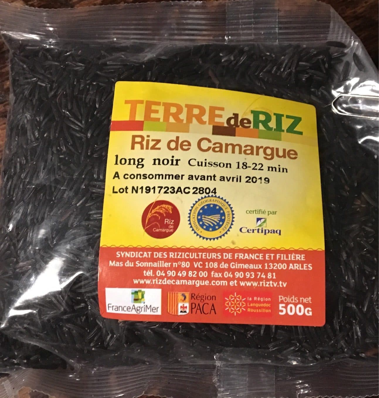 Terre De Riz Riz de Camargue long noir packshot