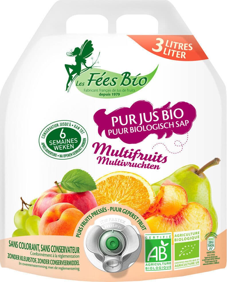 Les fées bio Pur Jus Bio Multifruits packshot