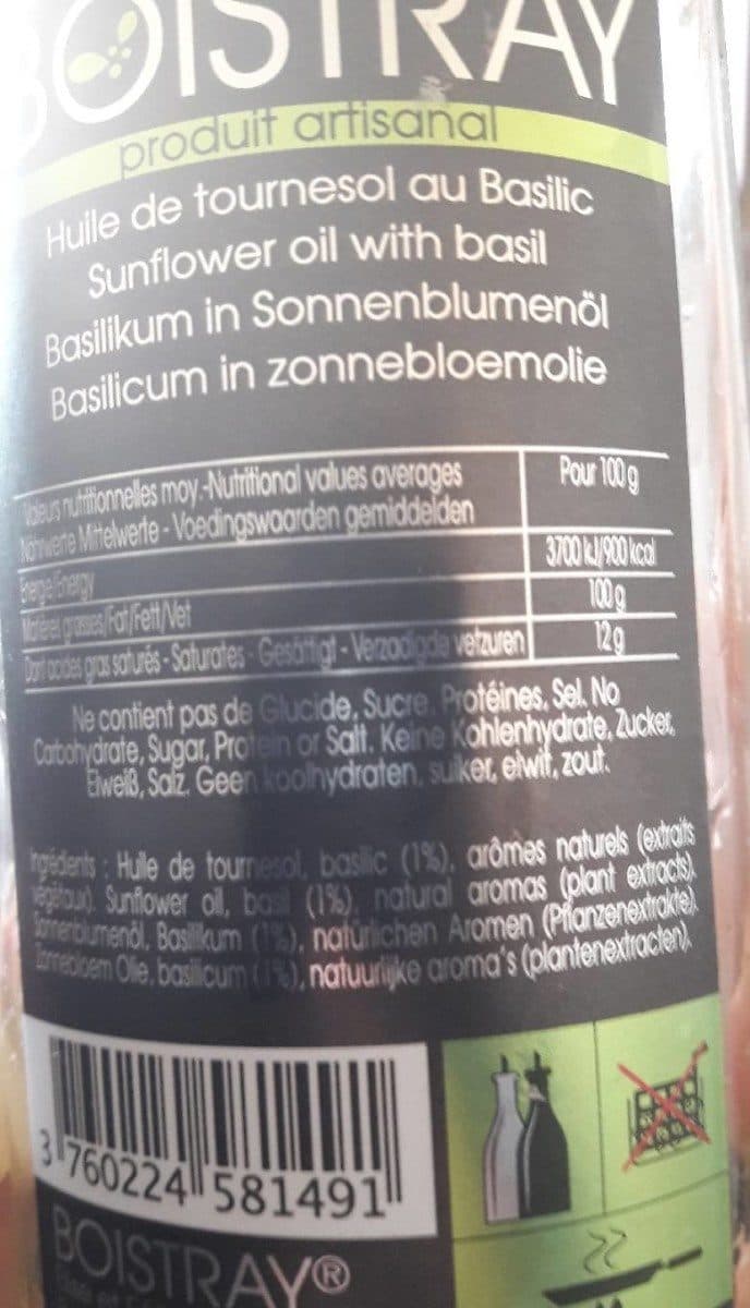 Open Food Facts Huile Au Basilic packshot