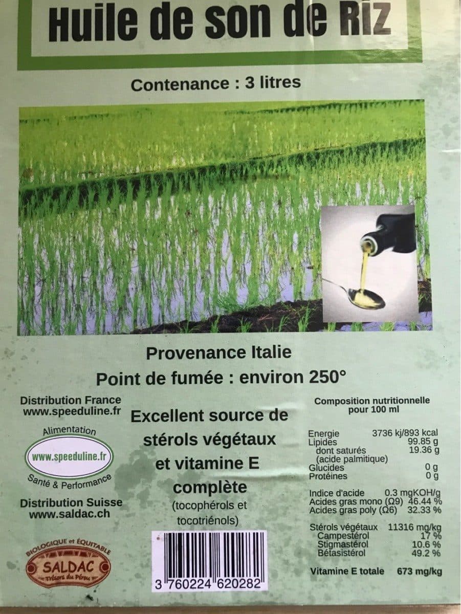 Open Food Facts Huile de son de riz saldac packshot